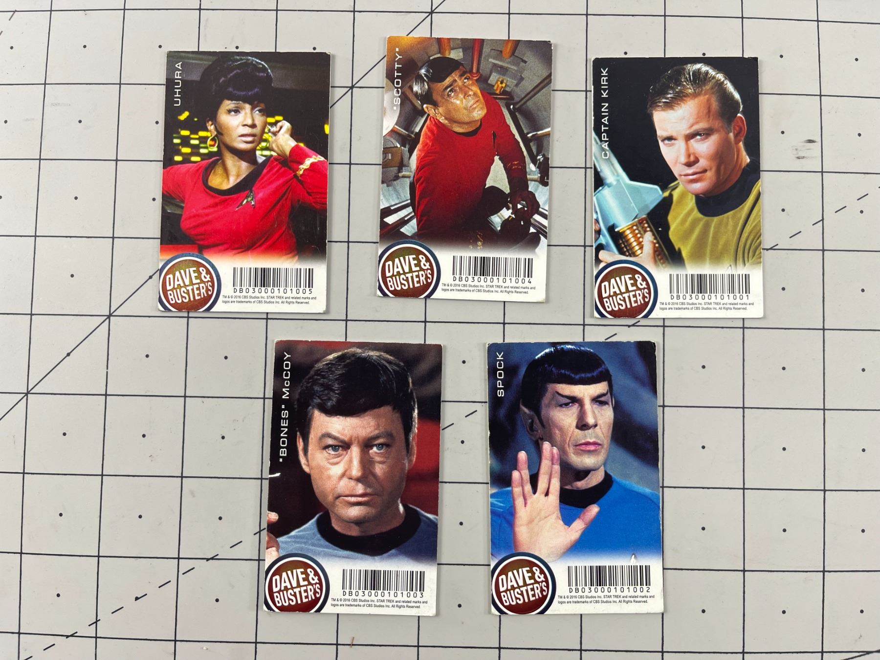 Star Trek Dave Busters Cards