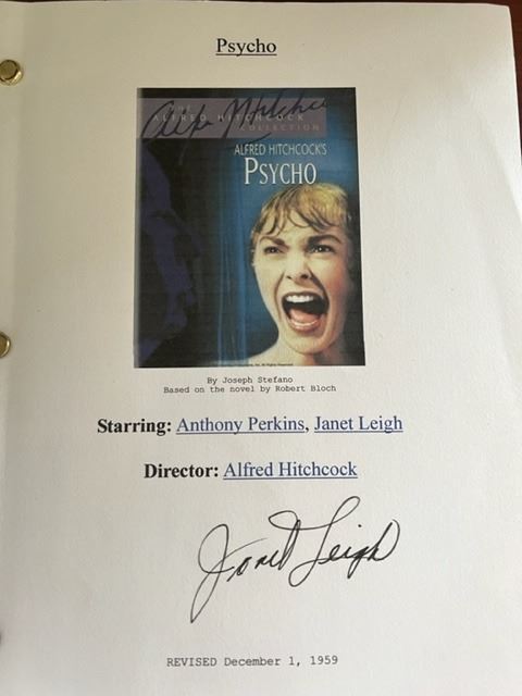 Psycho Script Autographed by Janet Leigh