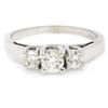 Image 1 : Classic 14k White Gold 0.45 ctw Three Stone F VS2 Round Diamond Engagement Ring