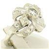Image 7 : Vintage 14k White Gold 1.0 ctw Round Brilliant & Single Cut Diamond Cocktail Rin