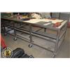 Image 1 : HEAVY DUTY CUSTOMER BUILD STEEL FRAME TABLE ON
