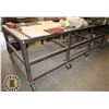 Image 3 : HEAVY DUTY CUSTOMER BUILD STEEL FRAME TABLE ON