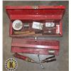 Image 1 : SMALL RED TOOL BOX FULL OF SOLDERING SUPPLIES