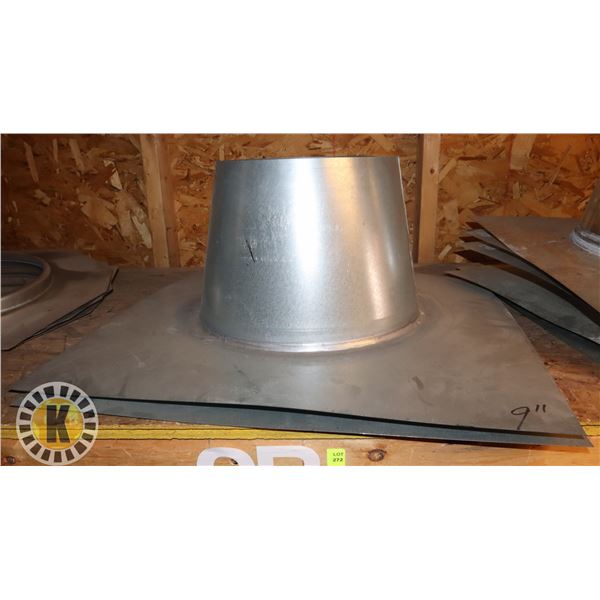 STACK OF ROOF VENT FLASHING FOR FLAT ROOFS