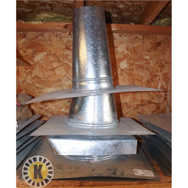 STACK OF ROOF VENT FLASHING FOR FLAT ROOFS