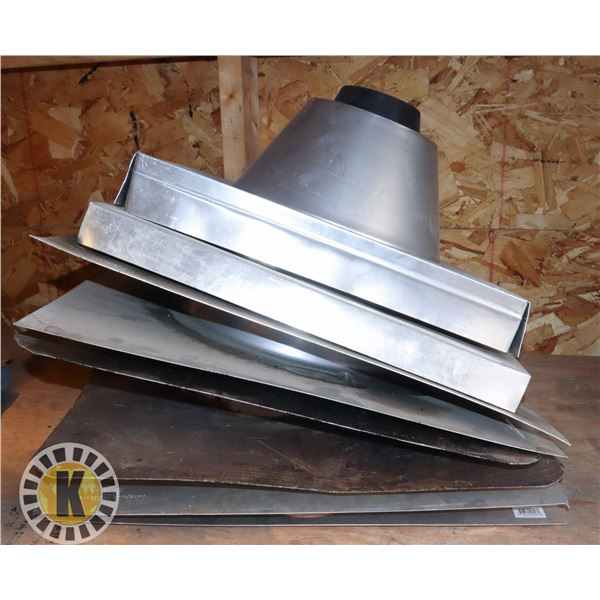 LARGE LOT OF VENT FLASHING FOR FLAT ROOFS