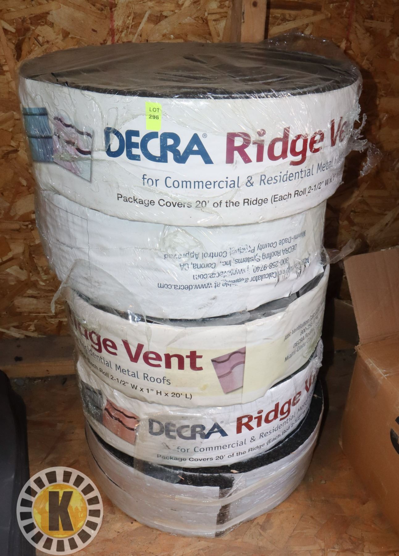 5 ROLLS OF DECRA RIDGE VENT