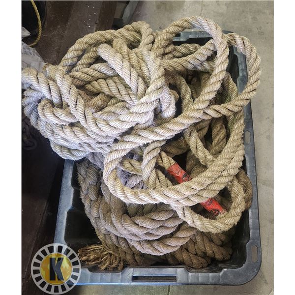 BIN OF HEAVY DUTY ROPE