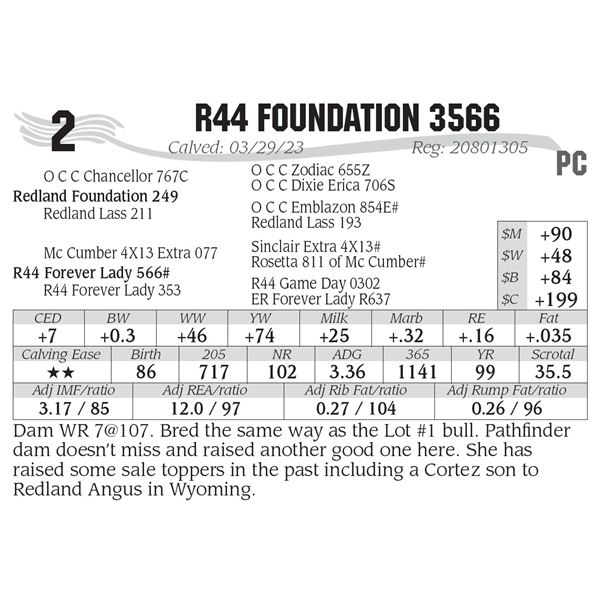 R44 Foundation 3566