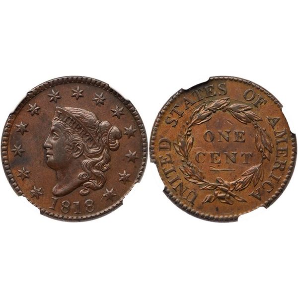 1818 N-6 R1 NGC graded AU55