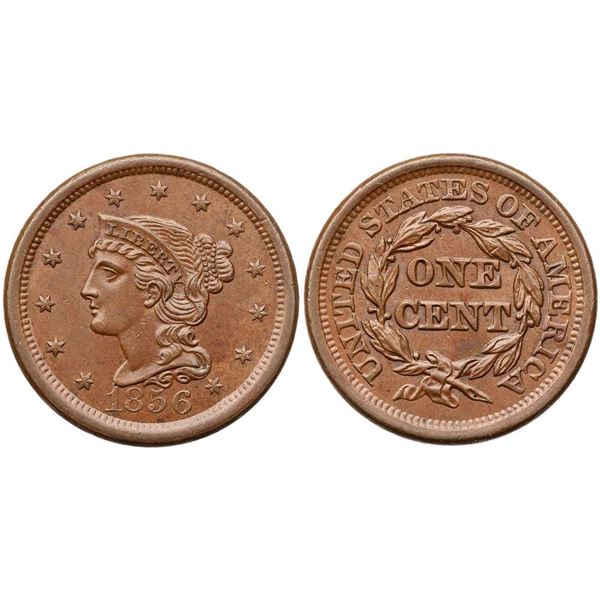1856 N-10 R1 Upright 5 AU58