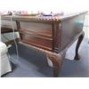 Image 8 : Wooden Desk w/ 5 Drawers & Cabriole Legs 64"x31"x30"H (Contents not included)