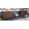 Image 1 : Standard Furniture Wooden Desk w/ 6 Drawers 96"x21"x29"H (Contents not included)