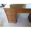 Image 2 : Large Wooden Desk w/ 9 Drawers & Rolling Office Armchair, Contents not included (AINA HAINA)