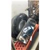 Image 2 : PAIR OF METAL CAR RAMPS, VINTAGE 3 PC METAL SPARE TIRE PROTECTOR AND FREIGHTLINER/VOLVO SIDE VIEW MI
