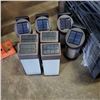 Image 2 : LOT OF SOLAR WALL MOUNT LIGHTS WITH SOLAR PANELS AND TREE MOTIF LIGHT PATTERN BOLLARD STYLE METAL TU