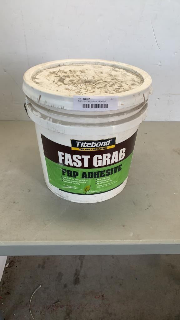 Fast Grab Kit 4 GALLON PAIL OF FAST GRAB FRP ADHESIVE