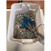 Image 2 : COLEMAN CAMPTABLE WITH BIN OF CABLE ZIP TIES