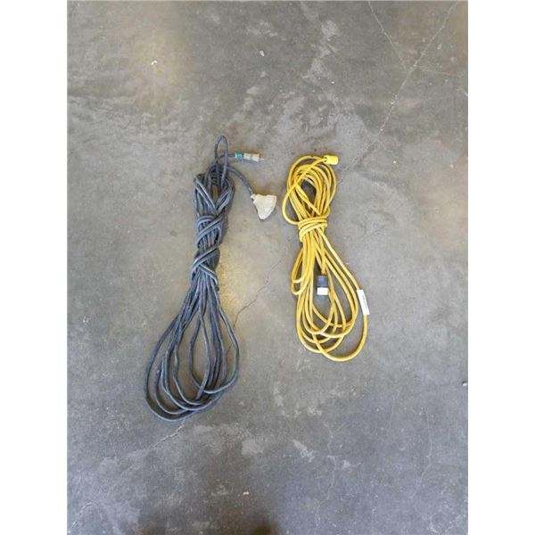 2 EXTENTION CORDS 50FT LONG EACH TESTED AND WORKING