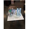 Image 1 : 2 PUNCH BOWL SETS AND 2 WALL SCONCES