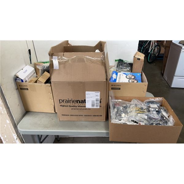 4 BOXES OF AMAZON RETURN ITEMS