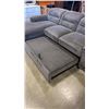 Image 8 : GREY 2 PC SECTIONAL WITH ADJUSTABLE HEADRESTS AND HIDEABED, IN VERY GOOD CONDITION!