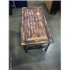 Image 2 : RUSTIC METAL BASE COFFEE TABLE