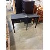 Image 1 : BLACK DESK WITH KEYED DRAWER AND SIDE SLIDER EXTENDER