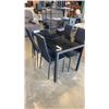Image 1 : DINING GLASSTOP TABLE WITH 4 CHAIRS