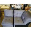 Image 2 : NEW SECTIONAL 2 SEATER GREY FABRIC SECTION