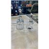 Image 8 : LOT OF CRYSTAL  DISHES, BELLS, SMALL DECANTER W/ CHIP