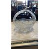 Image 1 : LARGE PINWHEEL CRYSTAL BASKET APPROX 12 INCHES WIDE