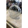 Image 2 : LARGE PINWHEEL CRYSTAL BASKET APPROX 12 INCHES WIDE