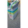 Image 3 : 5 STACKABLE STORAGE TOTES WITH LIDS
