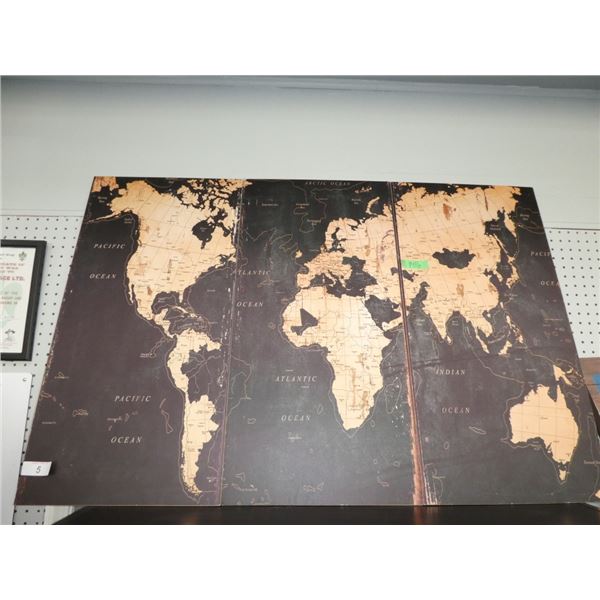 world map wall art