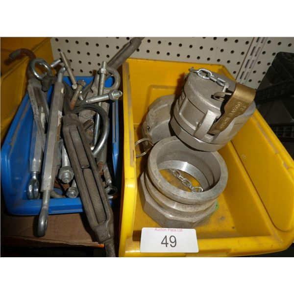 turn buckles, plumping pieces hose caps