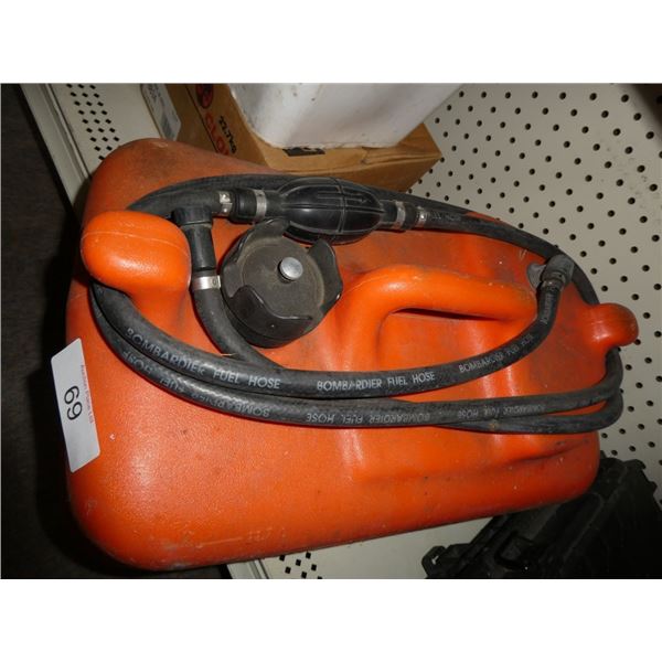 fishing boat motor gas can w/ pump