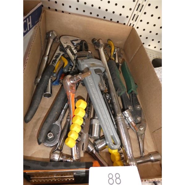 pipe wrenches, socket wrenches, snips