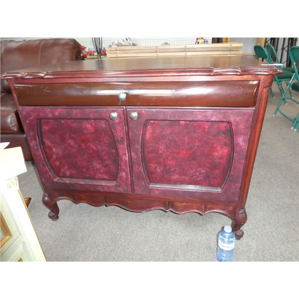 wooden storage unit