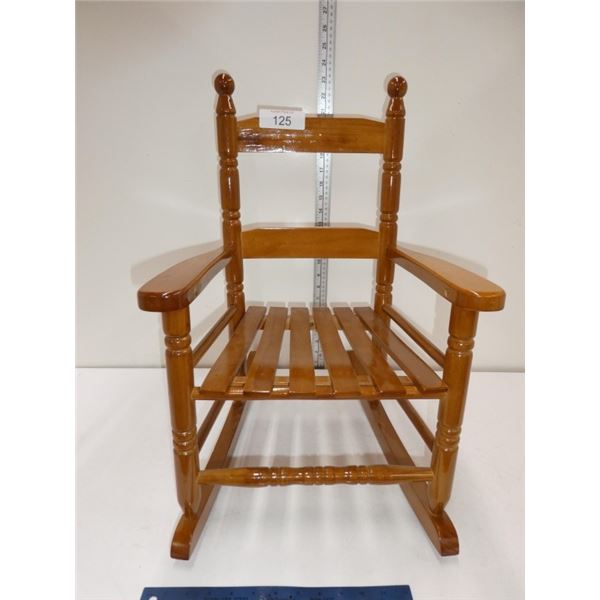 mini wooden rocking chair