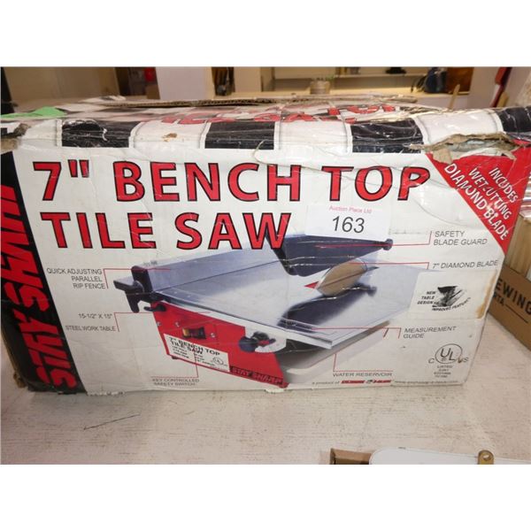 7" bench top tile saw still in box
