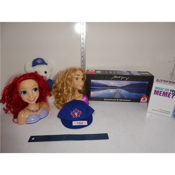 dolls, puzzle, cap, stuffie, game