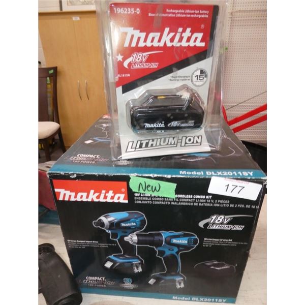 new Makita 18V Li-ion 2pc cordless combo kit