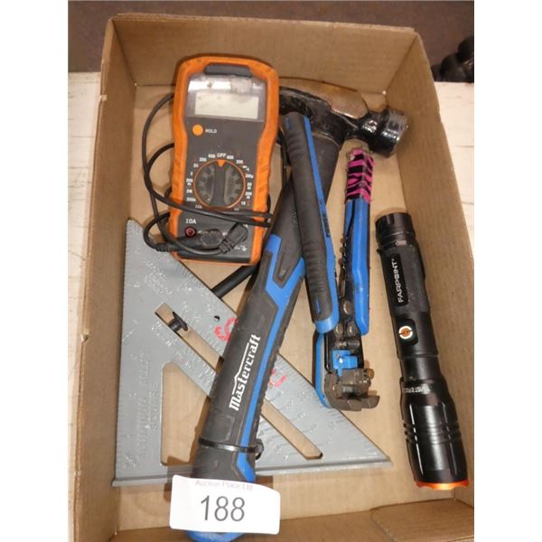 hammer, scope, multimeter flsh light