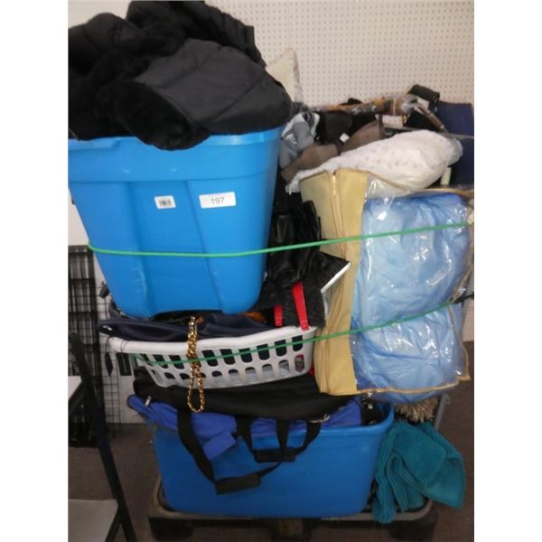 pallet w/ misc contents from storage locker