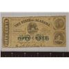 Image 1 : 1863 STATE OF ALABAMA 50 CENT OBSOLETE BANK NOTE