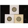 Image 2 : 1910, 1917 & 1919 CANADA SILVER 25 CENT COINS