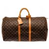 Image 1 : Louis Vuitton Brown Monogram Canvas Keepall 55 Travel Bag