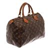Image 2 : Louis Vuitton Brown Monogram Canvas Leather Speedy 30 Satchel Bag