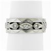 Antique 14k White Gold 0.20 ctw Diamond 7mm Eternity Band Ring